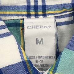 Camisa Cheeky Talle M (6-9 meses) cuadrillé azul verde blanco - Baby Back Sale SAS