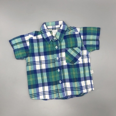 Camisa Cheeky Talle M (6-9 meses) cuadrillé azul verde blanco