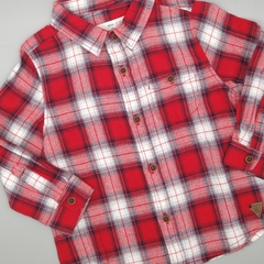 Camisa Zara Talle 9-12 meses cuadros rojos blancos - comprar online