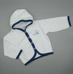 Campera Talle 6 meses blanca borde azul