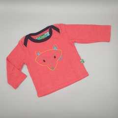 Remera Zuppa Talle 6 meses rojo zorro bordado