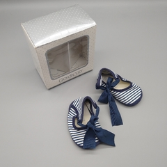 Balerinas Gorditoo Talle 15 AR rayas azules blancas moño - Talle 15