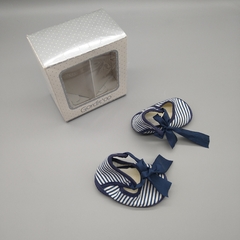 Balerinas Gorditoo Talle 15 AR rayas azules blancas moño - Talle 15 - comprar online