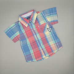 Camisa Minimimo Talle XL (12 meses) cuadros rojos azules verdes