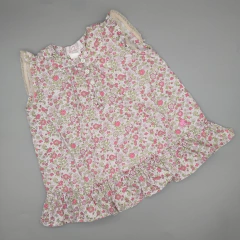 Vestido Baby Cottons Talle 6 meses tres botones - flores rosas - comprar online