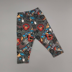 Legging Grisino Talle 3-6 meses (40 cm largo) gris estampa león - comprar online