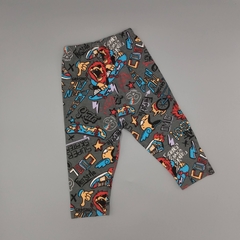 Legging Grisino Talle 3-6 meses (40 cm largo) gris estampa león