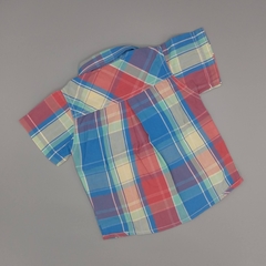 Camisa Minimimo Talle XL (12-18 meses) cuadrillé celeste verde roja - comprar online