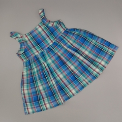 Segunda Selección - Vestido Ozbeck Talle 24 meses cuadrillé azul verde rojo