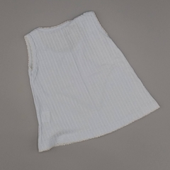 Musculosa NUEVA Pacha Talle 9 meses celeste puntilla beige - comprar online