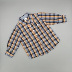 Segunda Selección - Camisa Baby GAP Talle 6-12 meses cuadrillè - naranja azul negro