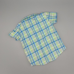 Camisa Carters Talle 12 meses cuadrillé verde y celeste en internet