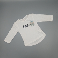 Remera Yamp Talle 6 meses elefante - crudo