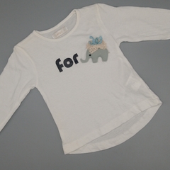Remera Yamp Talle 6 meses elefante - crudo - comprar online