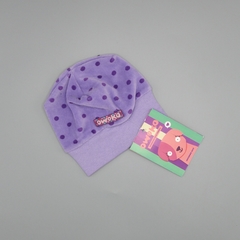 Gorro NUEVO Owoko Talle Único (34cm circunsferencia) plush - lila lunares