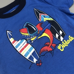 Remera NUEVA OshKosh Talle 6 meses algodón azul estampa tabla surf - comprar online