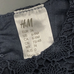 Vestido HyM Talle 6-9 meses azul tull bordado - Baby Back Sale SAS