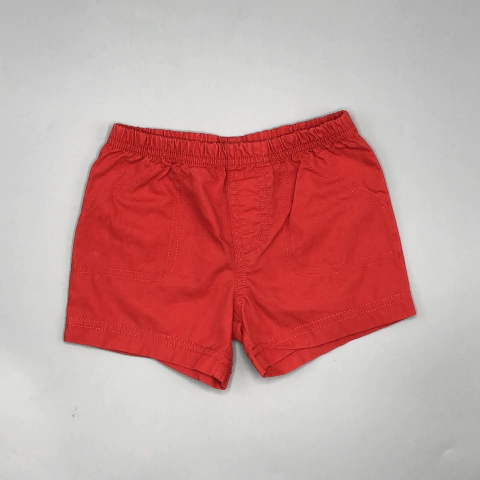 Segunda Selección - Short Carters Talle 6 meses gabardina rojo liso