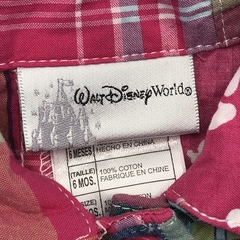 Vestido Disney Talle 6 meses fibrana cuadrillé multicolor fucsia estampa Mickey volados - Baby Back Sale SAS