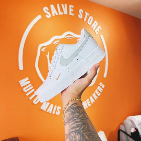 Nike Air Force 1 o White Grey Gold