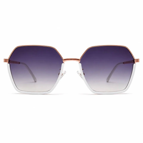 Óculos de Sol Feminino Hexagonal Mel