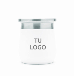 ACERO TAP BLANCO - LOGO PERSONALIZADO + BOMBILLA