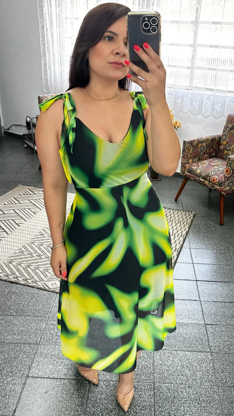 MHP 7965 - Vestido Lívia Tule Verde - comprar online