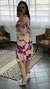 MHP 8189 - Vestido Envelope Estamp. Flor Roxa - PAMPRISC 
