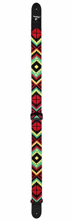 07MS01TW CORREA PARA GUITARRA DE POLYESTER WOODSTOCK TRIBAL en internet