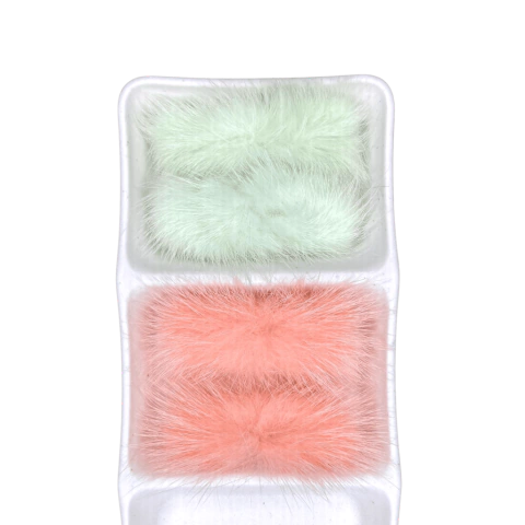 Pompom Achatado (Bigode) 7cm - 2 Unidades