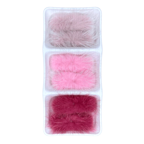 Pompom Achatado (Bigode) 7cm - 2 Unidades