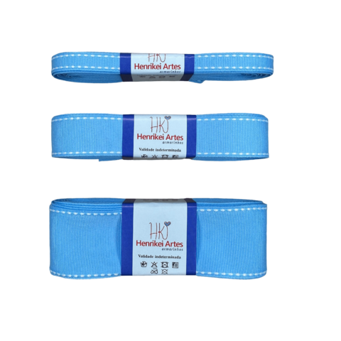 Fita de Gorgorão (Pespontada) Yama Cor 311 Azul Névoa