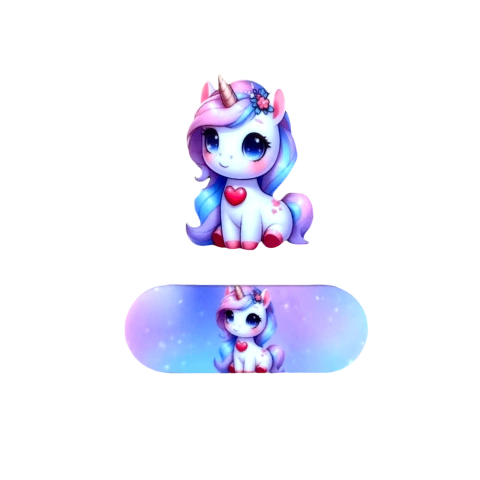 Kit Aplique Para Laço e Bico de Pato Unicórnio Coração - 2 Unidades