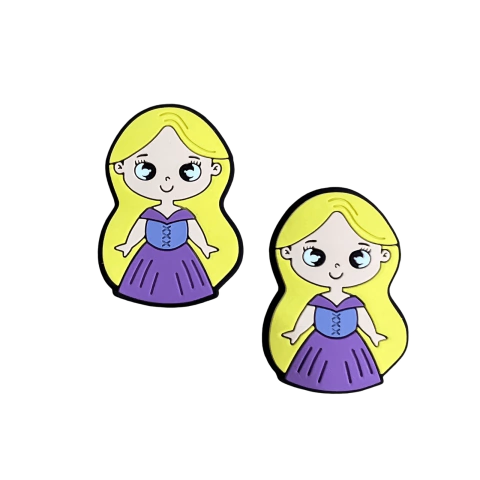 Aplique Princesa Rapunzel Emborrachado (4cm) Versão 2 Loja Henrikei Artes