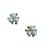 Aplique Luxo Flor Tripla Pérola e Strass (2 cm) - 2 Unidades