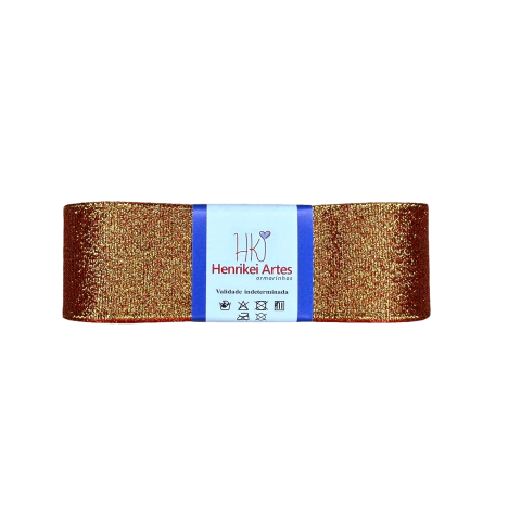 Fita Translúcida Purpurina Vermelha (40mm) Loja Henrikei Artes