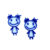 Aplique Menina Rabisco Infantil (4 cm) Cor Azul Henrikei Artes