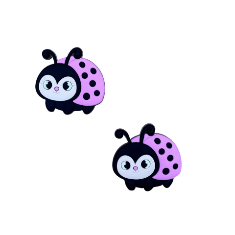 Aplique Emborrachado Joaninha (4 cm) Cor Rosa - 2 Unidades - comprar online