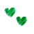 Aplique Coração Rabisco Cor Verde (4cm) Acrílico - 2 Unidades - comprar online