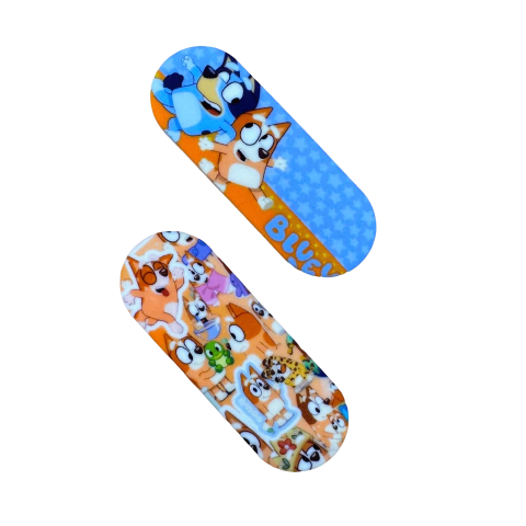 Aplique Para Bico de Pato (5,5cm) Bluey e Bingo Plano Acrílico - 2 Unidades 