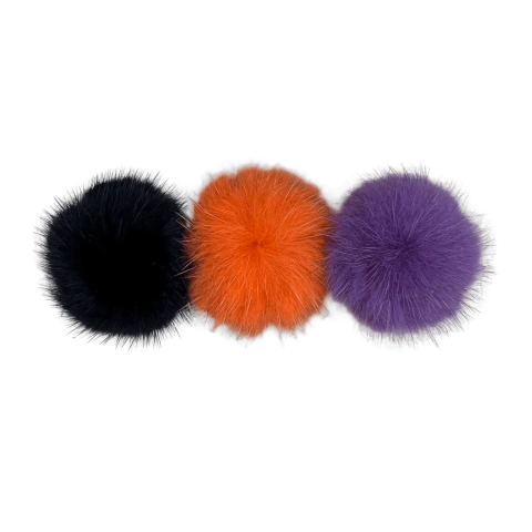 Kit Pompom Achatado (4,5 cm) Halloween Loja Henrikei Artes