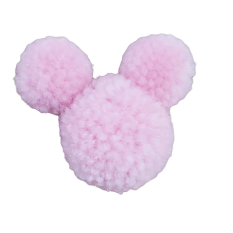 Aplique Pompom de lã Mickey