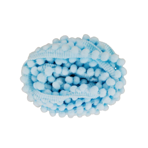 Fita Mini Pompom Azul Bebe Henrikei Artes