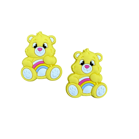 Aplique Ursinho Carinhoso (4 cm) Cor Amarelo Henrikei Artes