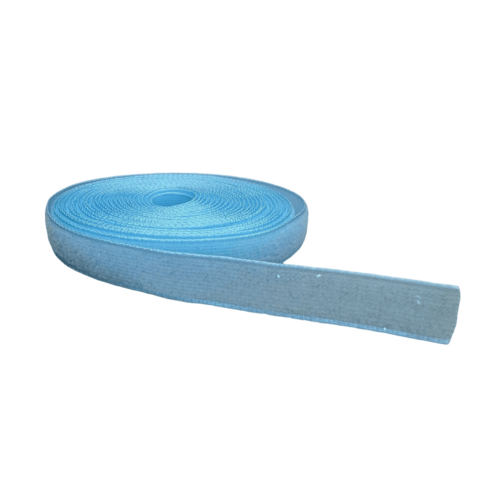 Fita Glitter Lurex Esponjada (10mm) Cor Azul Claro - 3 Metros