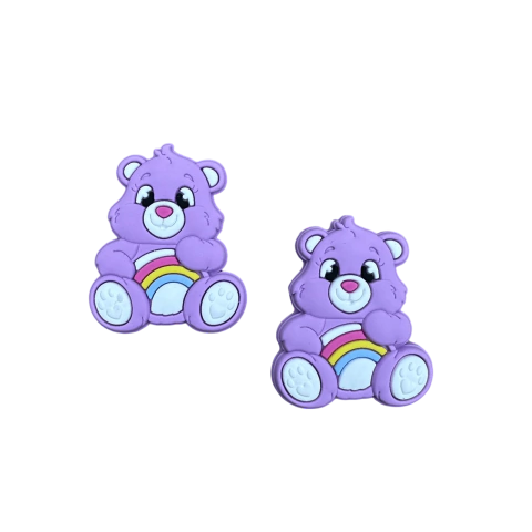 Aplique Ursinho Carinhoso (4 cm) Cor Lilás Henrikei Artes