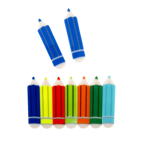 Aplique Para Bico de Pato Lápis (6cm) Plano Acrílico - 2 Unidades