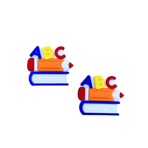Aplique ABC Lápis Livro (3,5cm) - 2 Unidades