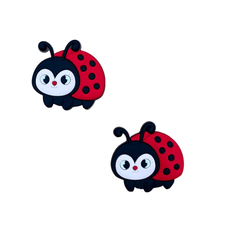 Aplique Emborrachado Joaninha (4 cm) Cor Vermelha - 2 Unidades - comprar online