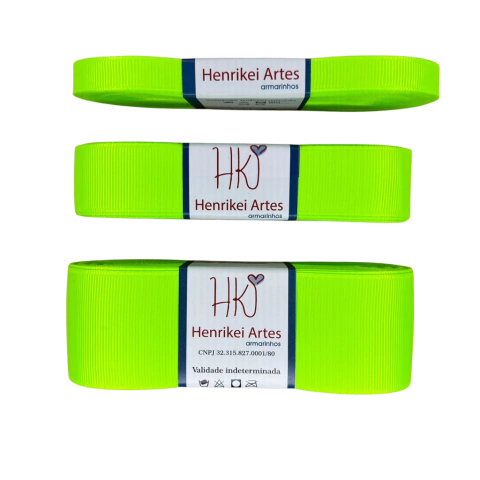 Fita de Gorgorão Yama Cor 544 Verde Neon - 10 metros